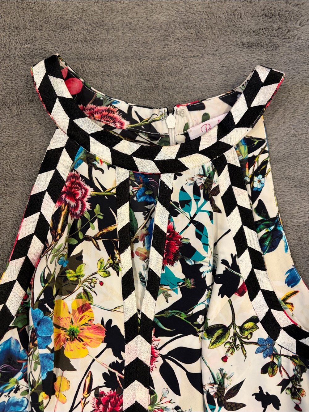 Parker Floral Maxi Dress in White with Multicolor Flowers - Picture 3 of 6